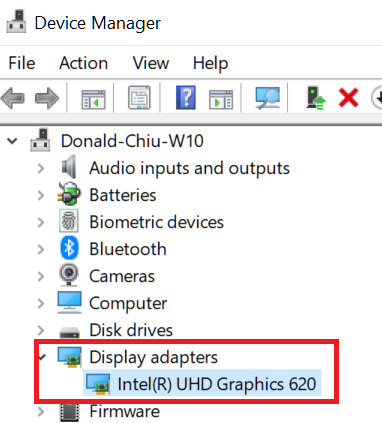 Identificar gráficos Intel en Windows